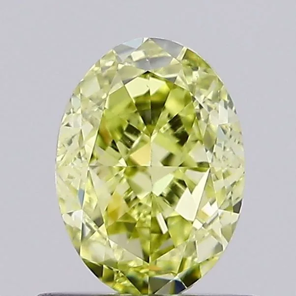 0.87ct OVAL Fancy Yellow VS1 Coloured Lab diamond