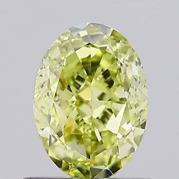 0.87ct OVAL Fancy Yellow VS1 Coloured Lab diamond