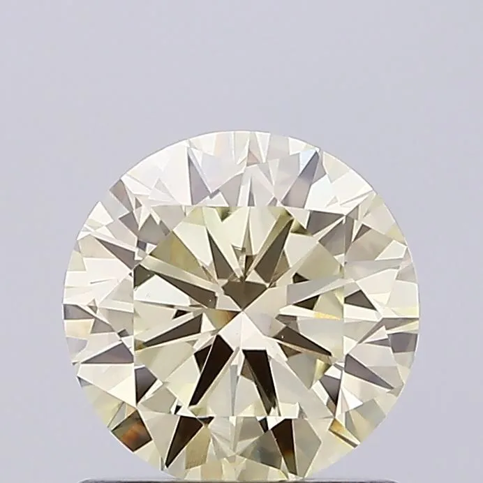 0.99ct ROUND Fancy Light Yellow VS1 Coloured Lab diamond