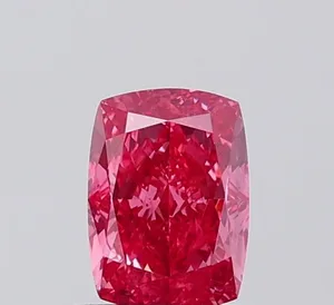 1.08ct CUSHION Fancy Vivid Pink VS1 Coloured Lab diamond