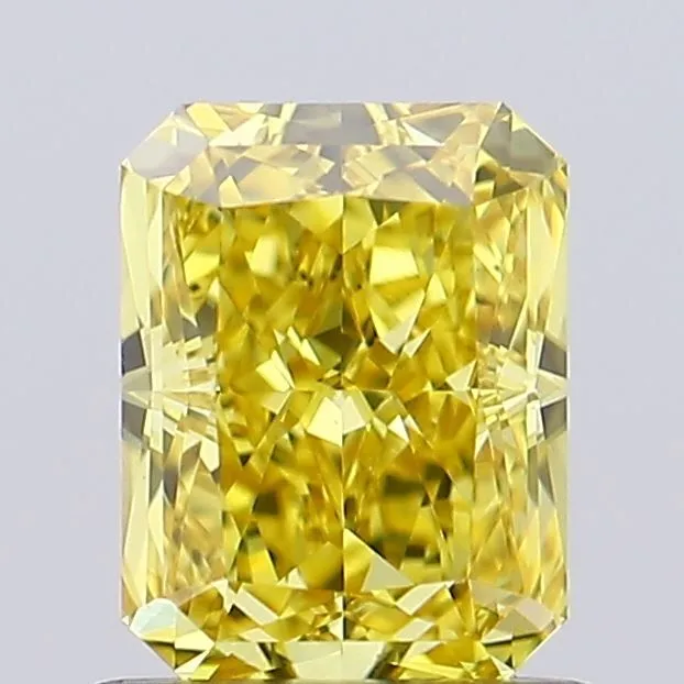 1.06ct RADIANT Fancy Vivid Yellow VVS2 Coloured Lab diamond