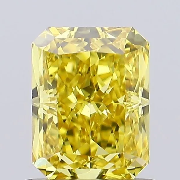 1.06ct RADIANT Fancy Vivid Yellow VVS2 Coloured Lab diamond