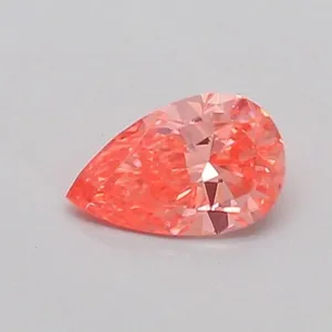 0.31ct PEAR Fancy Vivid Pink VS1 Coloured Lab diamond