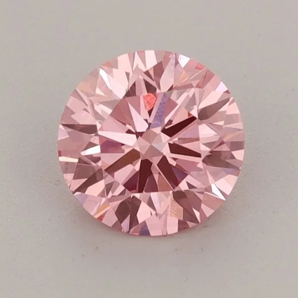 0.83ct ROUND Fancy Vivid Pink VS1 Coloured Lab diamond