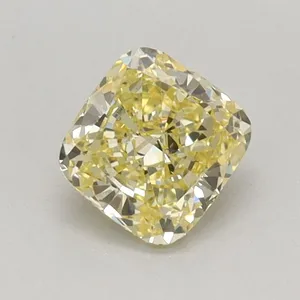 0.49ct CUSHION Fancy Intense Yellow VS1 Coloured Lab diamond