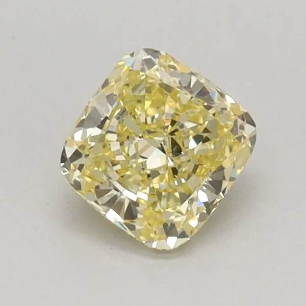 0.49ct CUSHION Fancy Intense Yellow VS1 Coloured Lab diamond