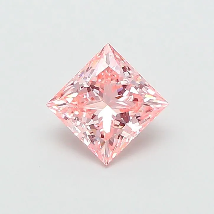 1.73ct PRINCESS Fancy Intense Pink VVS2 Coloured Lab diamond