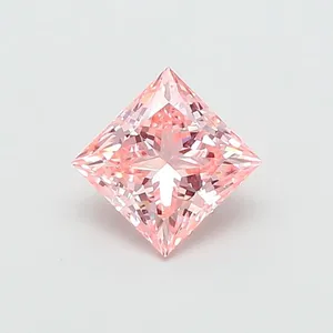 1.73ct PRINCESS Fancy Intense Pink VVS2 Coloured Lab diamond