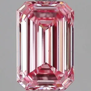 1.5ct EMERALD Fancy Vivid Pink VS1 Coloured Lab diamond