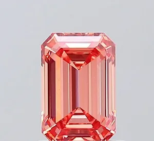1.08ct EMERALD Fancy Vivid Pink VS2 Coloured Lab diamond