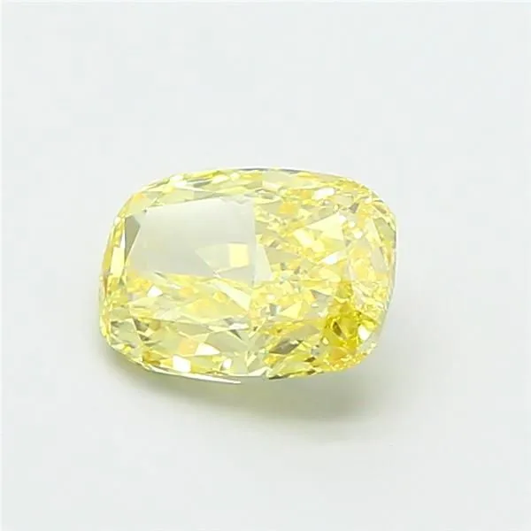 1ct CUSHION Fancy Intense Yellow VVS2 Coloured Lab diamond