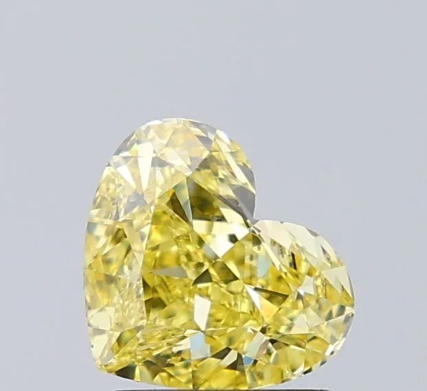 1.27ct HEART Fancy Intense Yellow VS1 Coloured Lab diamond