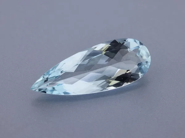 2.21ct Blue Aquamarine, Pear Shape cut gemstone