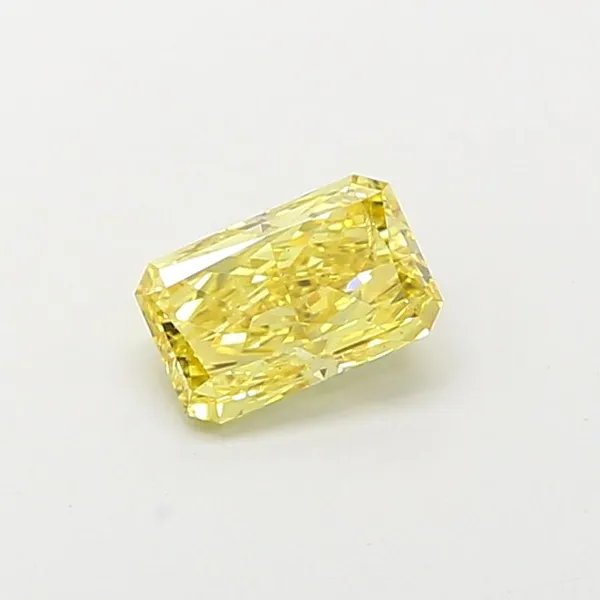 1.01ct RADIANT Fancy Vivid Yellow SI2 Coloured Lab diamond