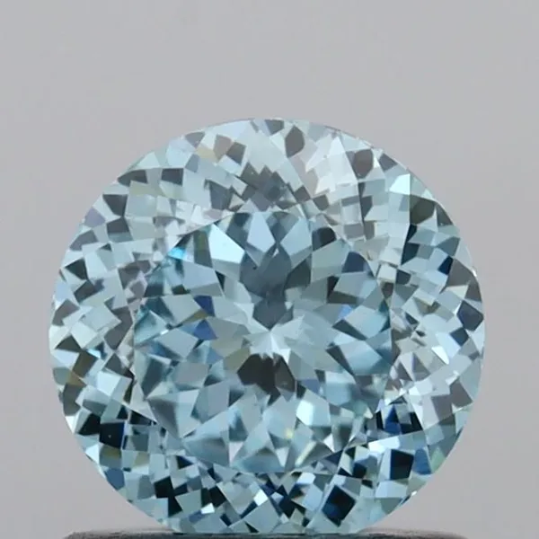0.89ct ROUND Fancy Intense Blue VS1 Coloured Lab diamond