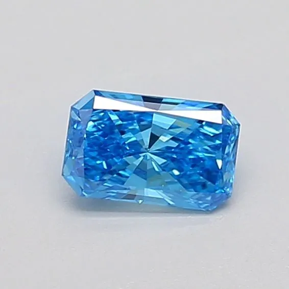 0.36ct RADIANT Fancy Vivid Blue VVS2 Coloured Lab diamond
