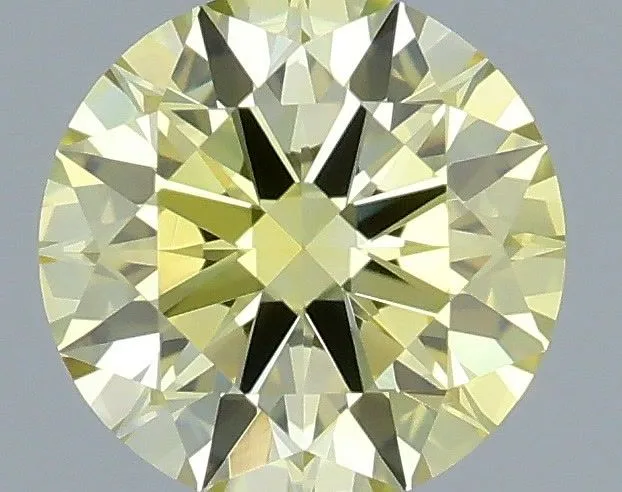 0.49ct ROUND Fancy Intense Yellow VVS1 Coloured Lab diamond