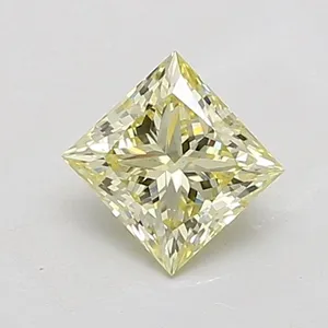1.05ct PRINCESS Fancy Yellow VS1 Coloured Lab diamond