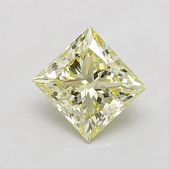 1.05ct PRINCESS Fancy Yellow VS1 Coloured Lab diamond