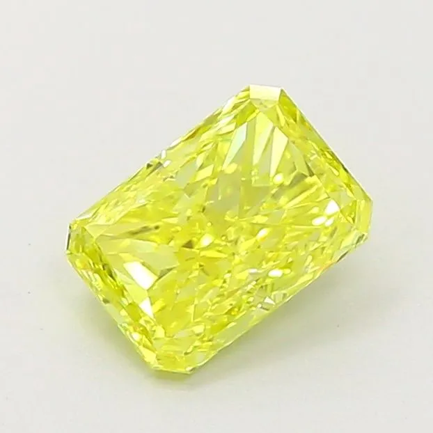 0.87ct RADIANT Fancy Vivid Yellow VS1 Coloured Lab diamond