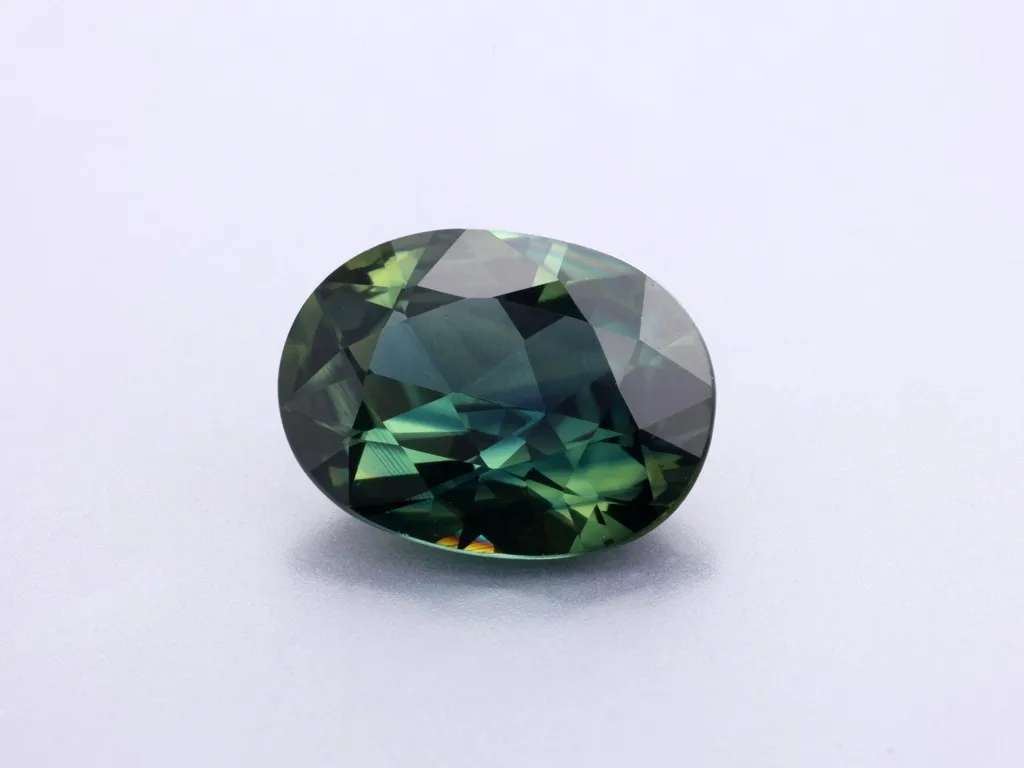 1.35ct Green Sapphire, Oval gemstone
