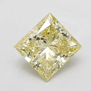 2.52ct PRINCESS Fancy Yellow VS1 Coloured Lab diamond