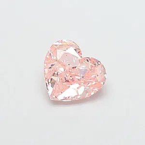 1.06ct HEART Fancy Intense Pink SI2 Coloured Lab diamond
