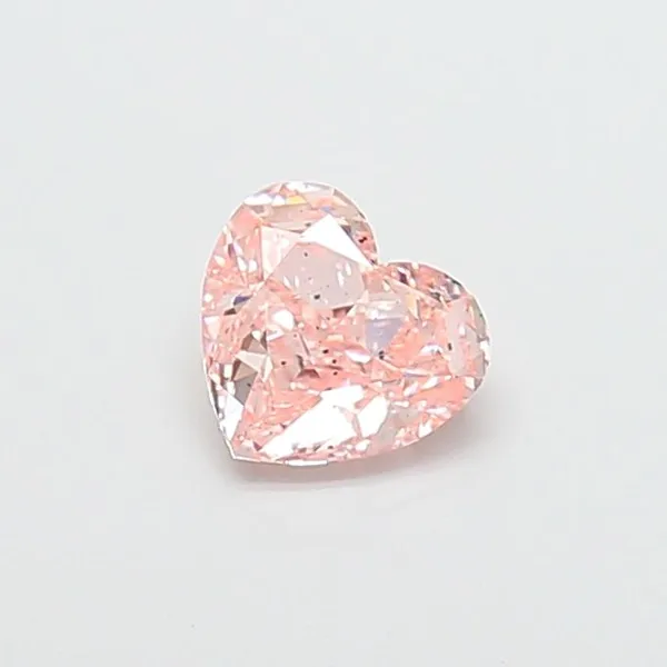 1.06ct HEART Fancy Intense Pink SI2 Coloured Lab diamond