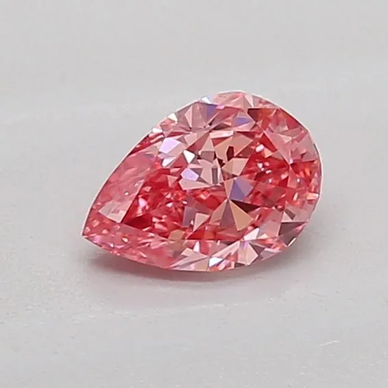 0.50ct PEAR Fancy Vivid Pink VS1 Coloured Lab diamond