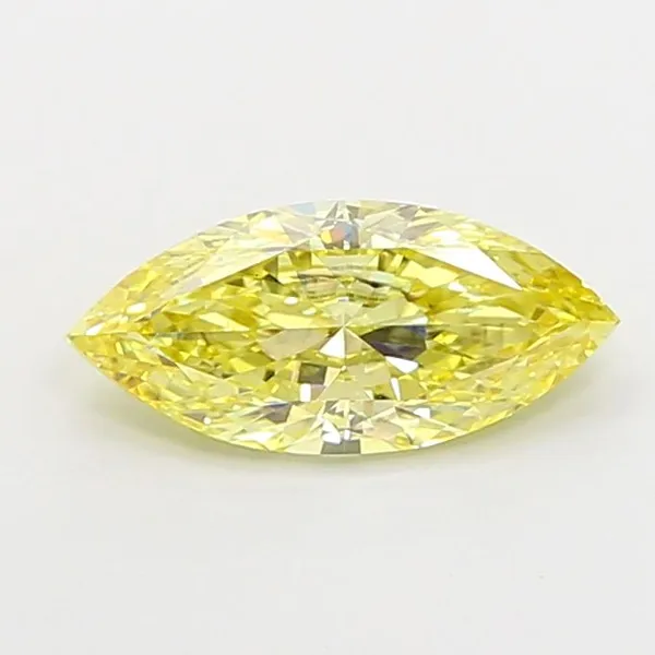 1.08ct MARQUISE Fancy Intense Yellow VS2 Coloured Lab diamond