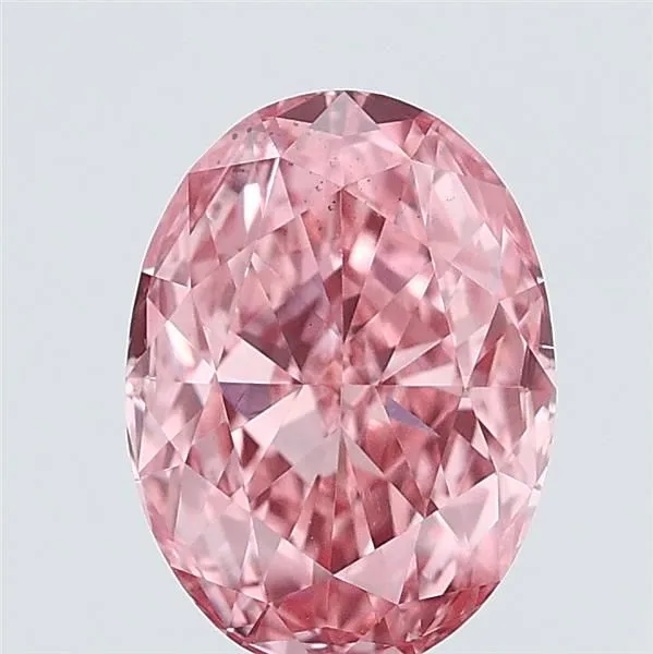 1.02ct OVAL Fancy Vivid Pink VS2 Coloured Lab diamond