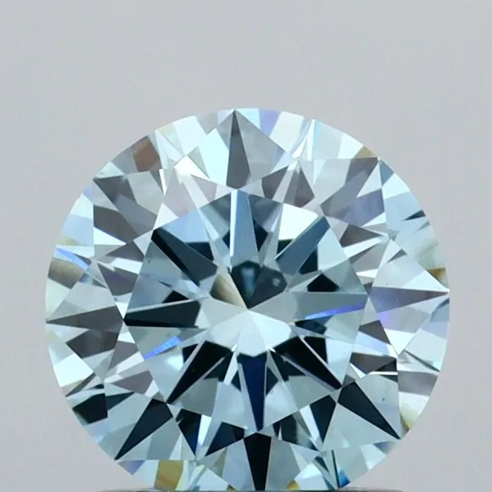 1.03ct ROUND Fancy Vivid Blue VVS2 Coloured Lab diamond
