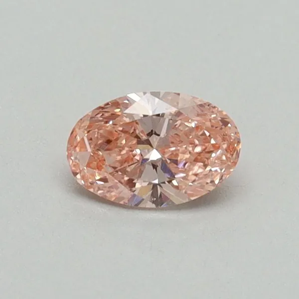0.3ct OVAL Fancy Vivid Pink SI1 Coloured Lab diamond