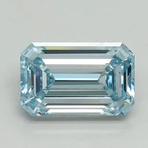 1.01ct EMERALD Fancy Intense Blue VS1 Coloured Lab diamond