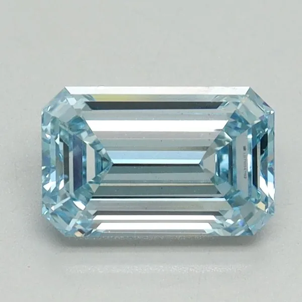 1.01ct EMERALD Fancy Intense Blue VS1 Coloured Lab diamond