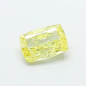 1.22ct CUSHION Fancy Intense Yellow VS1 Coloured Lab diamond