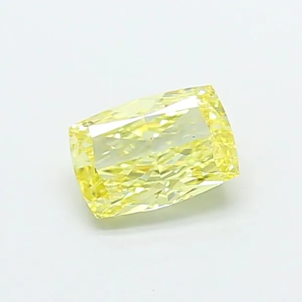 1.22ct CUSHION Fancy Intense Yellow VS1 Coloured Lab diamond