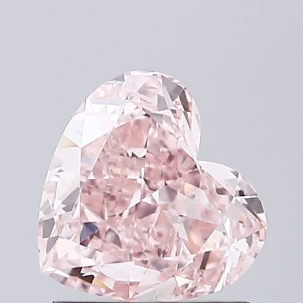 1.03ct HEART Fancy Intense Pink VS1 Coloured Lab diamond