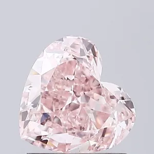 1.03ct HEART Fancy Intense Pink VS1 Coloured Lab diamond