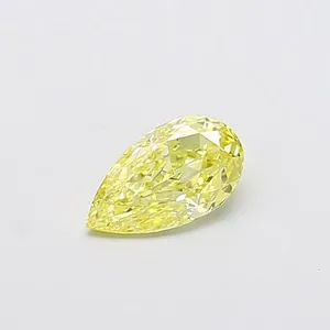 0.73ct PEAR Fancy Intense Yellow VS1 Coloured Lab diamond