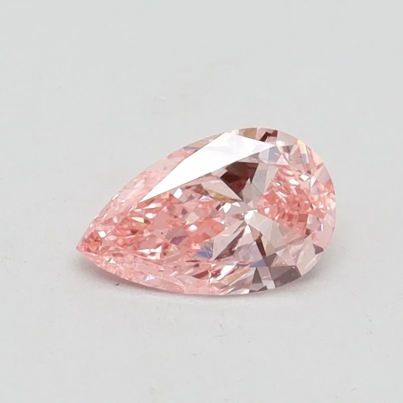 0.50ct PEAR Fancy Vivid Pink SI2 Coloured Lab diamond
