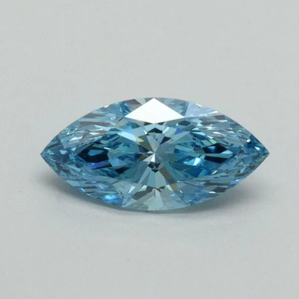 0.59ct MARQUISE Fancy Vivid Blue VS2 Coloured Lab diamond
