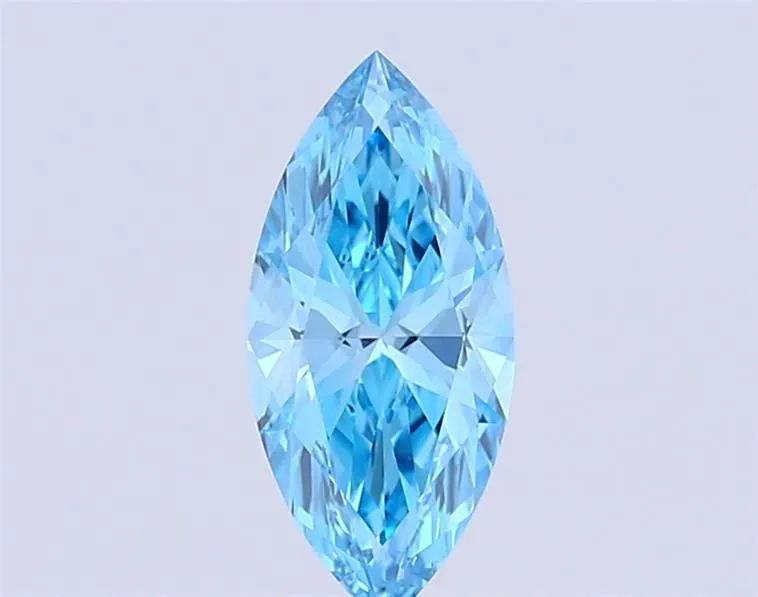 1.08ct MARQUISE Fancy Vivid Blue VVS2 Coloured Lab diamond