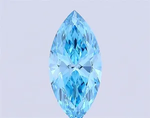 1.08ct MARQUISE Fancy Vivid Blue VVS2 Coloured Lab diamond
