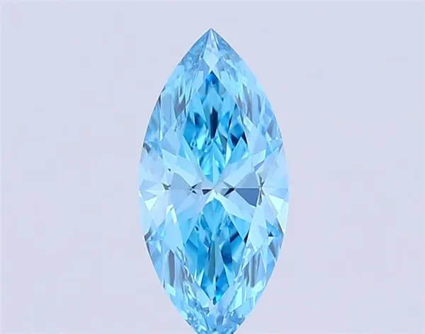 1.08ct MARQUISE Fancy Vivid Blue VVS2 Coloured Lab diamond