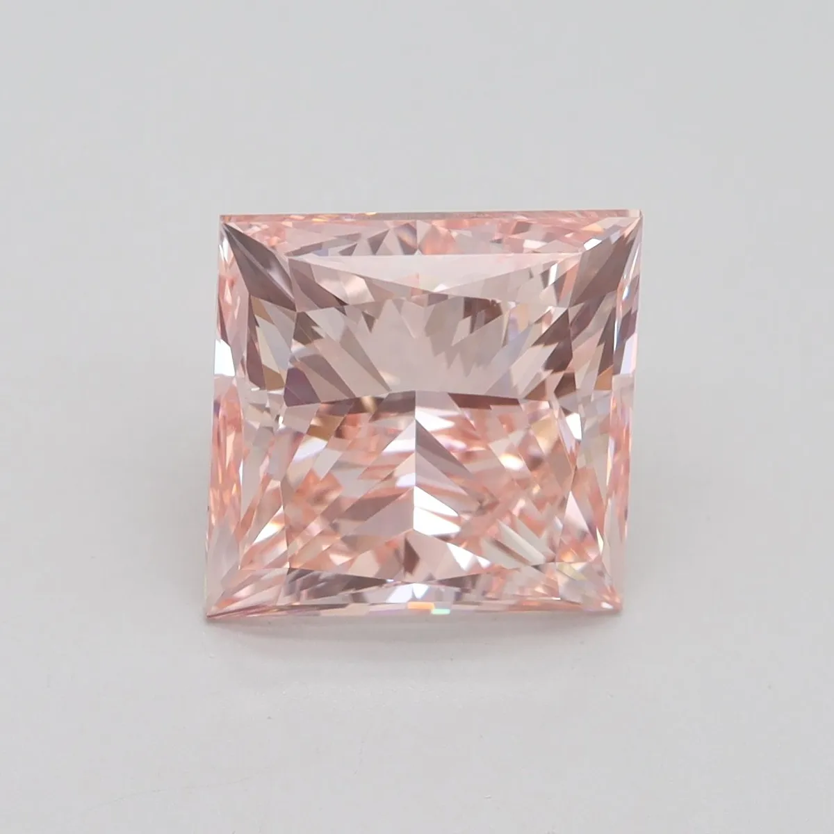 5.01ct PRINCESS Fancy Intense Pink VVS2 Coloured Lab diamond