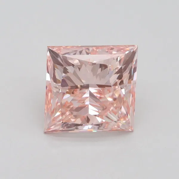 5.01ct PRINCESS Fancy Intense Pink VVS2 Coloured Lab diamond