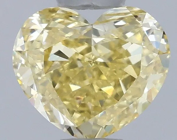 0.51ct HEART Fancy Yellow VVS1 Coloured Lab diamond