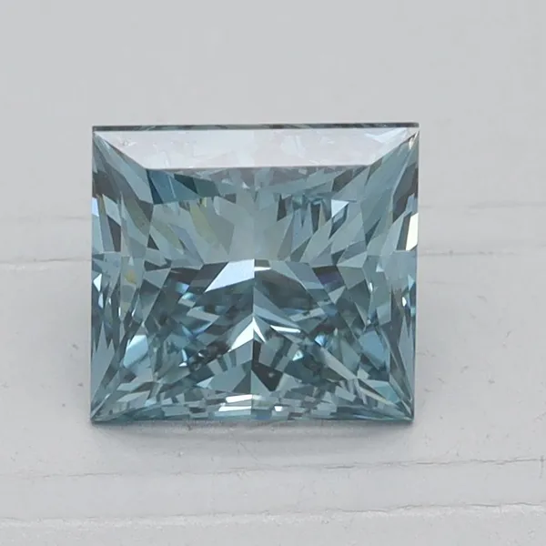 1.5ct PRINCESS Fancy Intense Blue VS2 Coloured Lab diamond