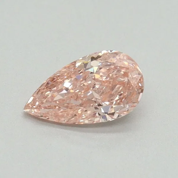 0.52ct PEAR Fancy Intense Pink VS1 Coloured Lab diamond